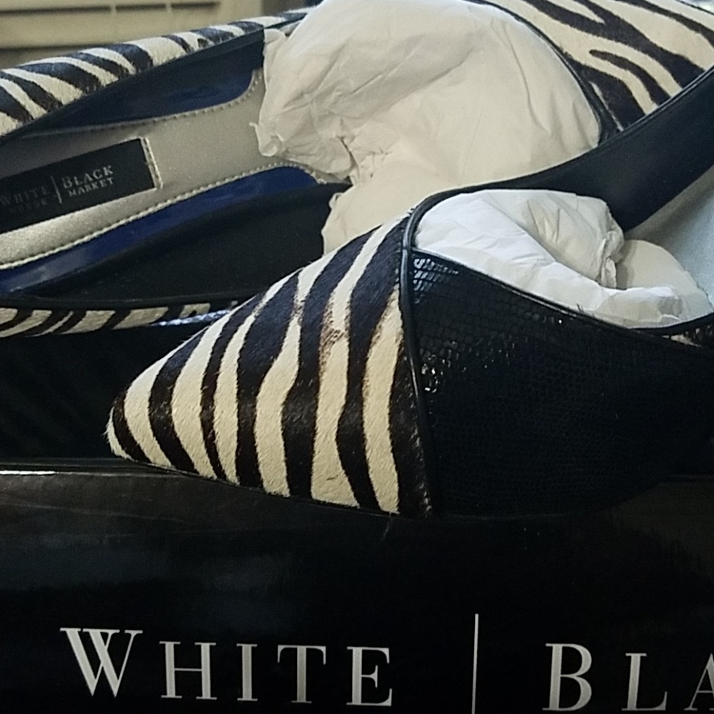 NITB Monarch Zebra Leather Upper/Sole Pony Heel